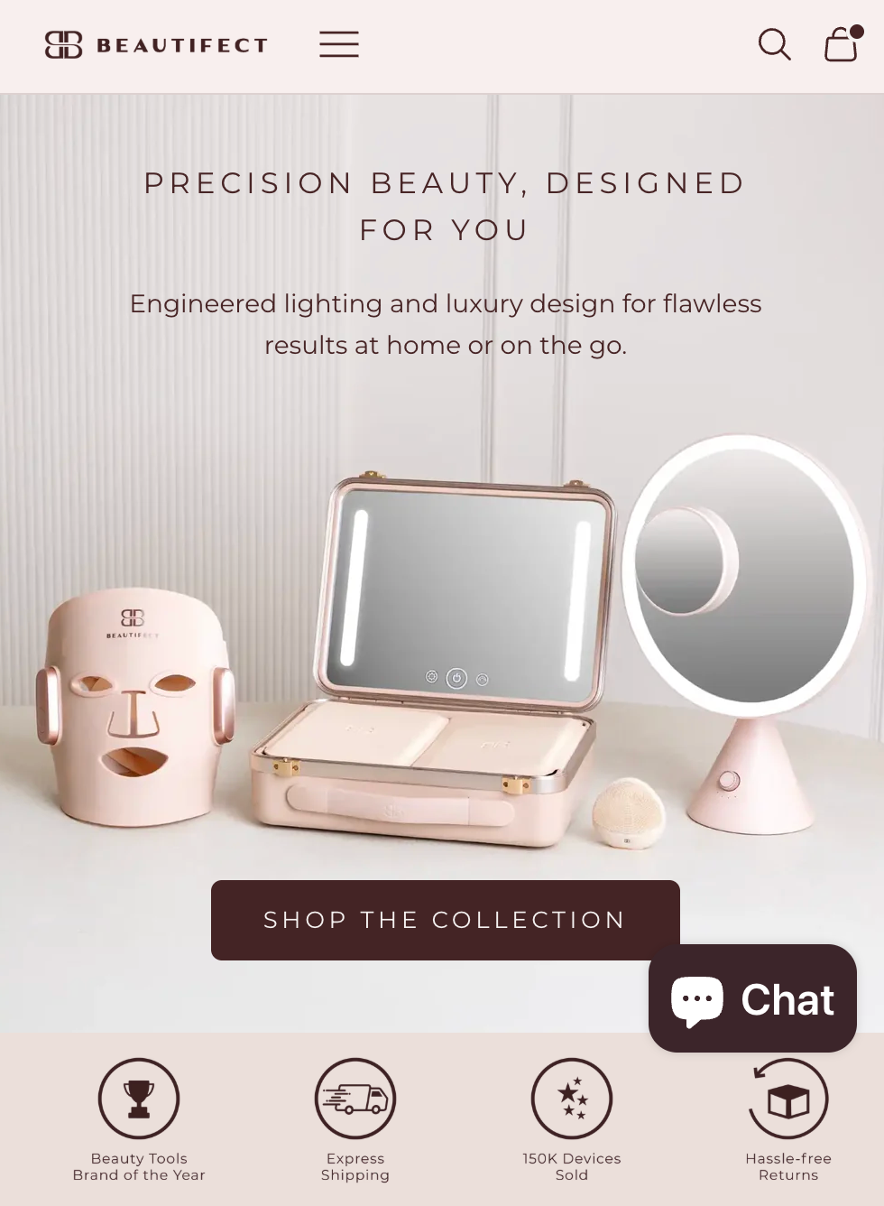 Beautifect Website Re-launch