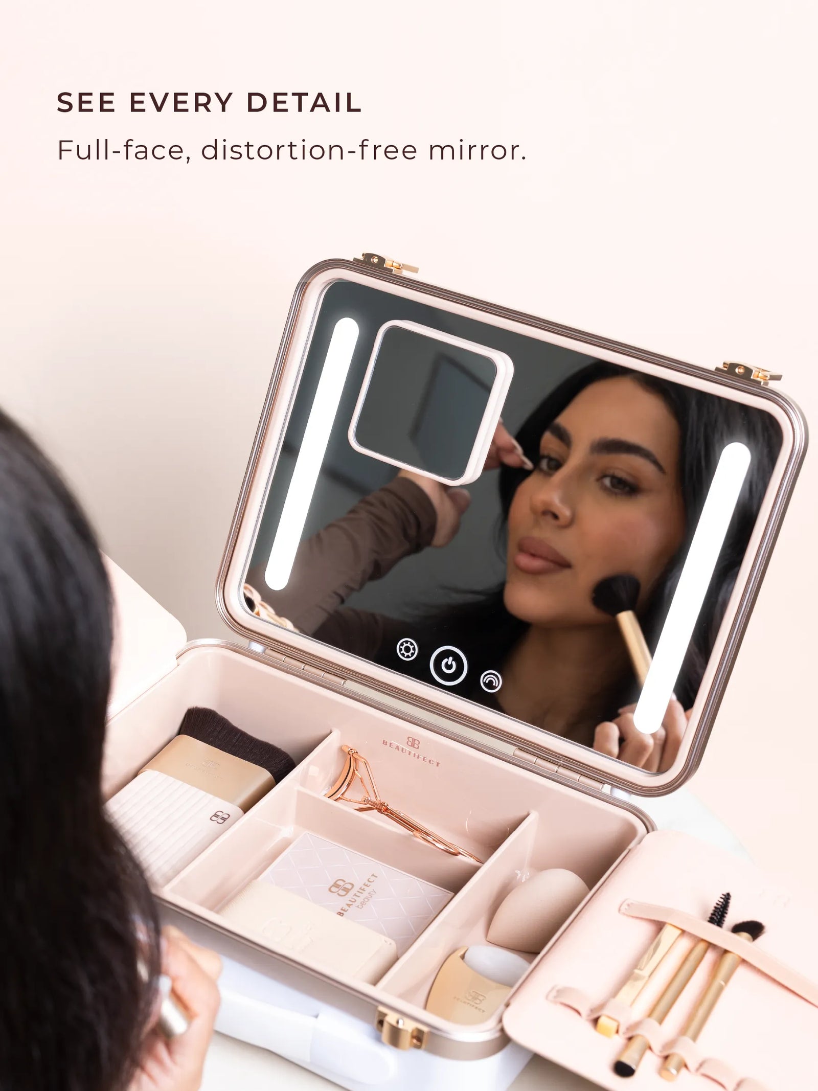The Beautifect Box | White | Makeup Organiser With LED Mirror The Beautifect Box | White | Makeup Organiser With LED Mirror
