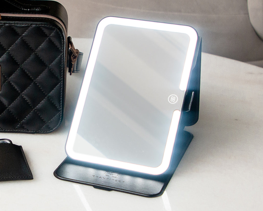 Mini Mirror with Sleeve Black